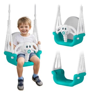 HUŚTAWKA KUBEŁKOWA SŁONIK 3W1 RICOKIDS TURKUSOWA