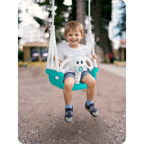 HUŚTAWKA KUBEŁKOWA SŁONIK 3W1 RICOKIDS TURKUSOWA