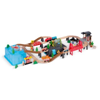KOLEJKA DREWNIANA MIASTECZKO 100 SZT RK-879 RICOKIDS