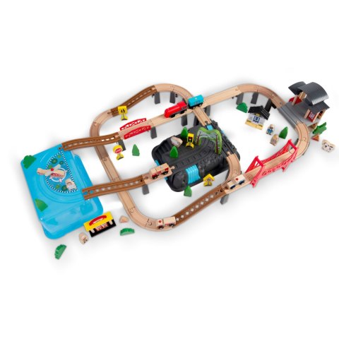 KOLEJKA DREWNIANA MIASTECZKO 100 SZT RK-879 RICOKIDS