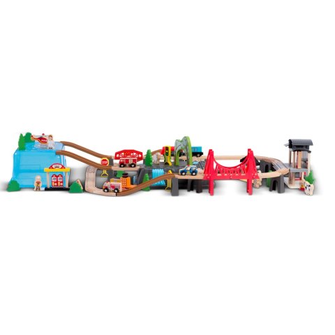 KOLEJKA DREWNIANA MIASTECZKO 100 SZT RK-879 RICOKIDS