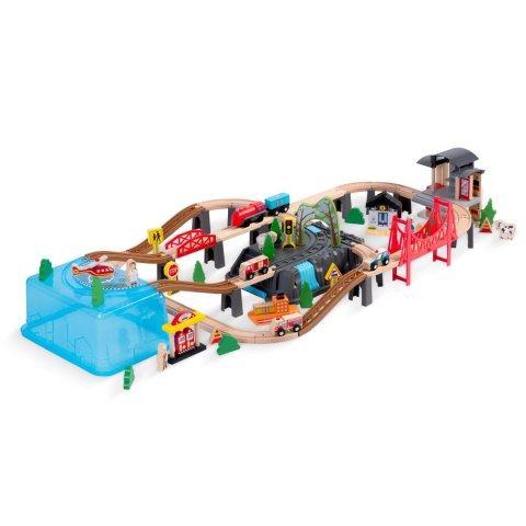 KOLEJKA DREWNIANA MIASTECZKO 100 SZT RK-879 RICOKIDS