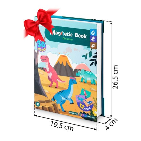 KSIĄŻKA MAGNETYCZNA PUZZLE DINOZAURY RK-770