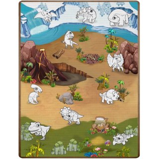 MATA PIANKOWA DO KOLOROWANIA ZWIJANA 120 X 90 X 0,3 CM RICOKIDS RK-344