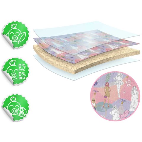 MATA PIANKOWA DO KOLOROWANIA ZWIJANA 120 X 90 X 0,3 CM RICOKIDS RK-344