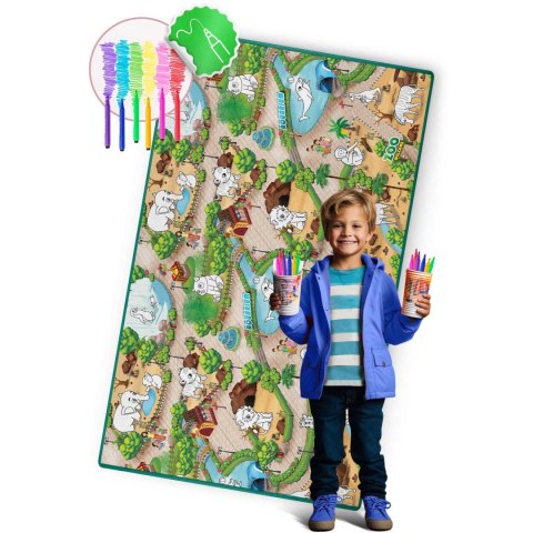 MATA PIANKOWA DO KOLOROWANIA ZWIJANA 200 X 120 X 0,3 CM RICOKIDS RK-343