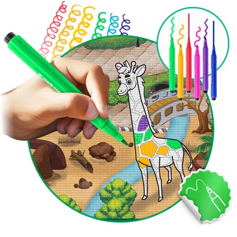 MATA PIANKOWA DO KOLOROWANIA ZWIJANA 200 X 120 X 0,3 CM RICOKIDS RK-343
