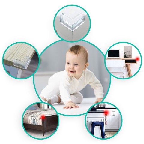 ZABEZPIECZENIE NA NAROŻNIKI RICOKIDS 798400 10 SZT PRZEŹROCZYSTE