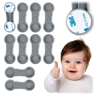 ZABEZPIECZENIE OTWIERANIA SZAFEK RICOKIDS 798301 10 SZT SZARE