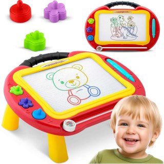 ZNIKOPIS TABLICA + STOLIK DO RYSOWANIA RICOKIDS - CZERWONY