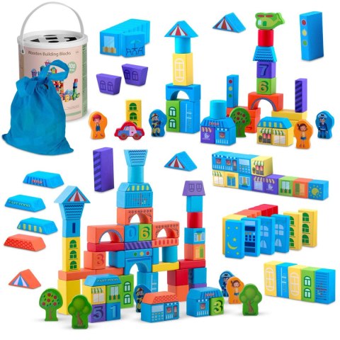 DREWNIANE KLOCKI EDUKACYJNE RK-871 RICOKIDS
