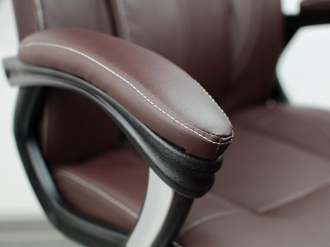FOTEL BIUROWY SKÓRZANY SOFOTEL EG-222 BRĄZOWY