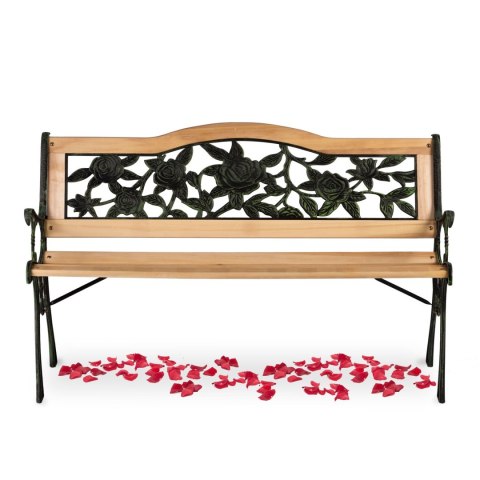 ŁAWKA PARKOWA Z OPARCIEM 123,5 X 74 X 48 CM GARDI ROSE SOFOTEL