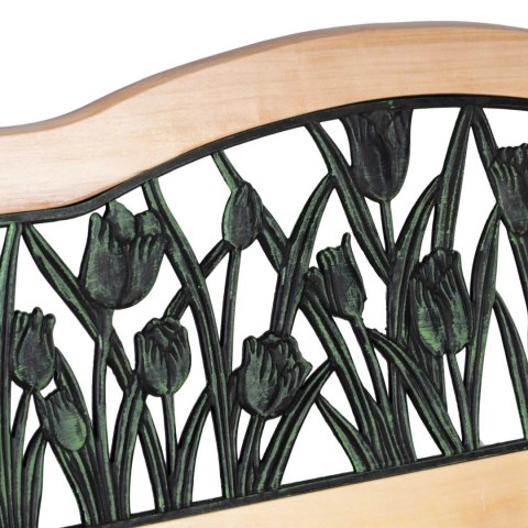 ŁAWKA PARKOWA Z OPARCIEM 123,5 X 74 X 48 CM GARDI TULIP SOFOTEL