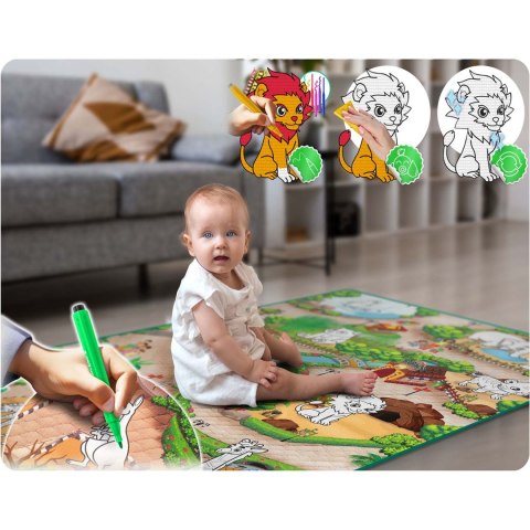 MATA DO MALOWANIA 90 X 120 CM + MARKERY ALKOHOLOWE 80 SZT RICOKIDS