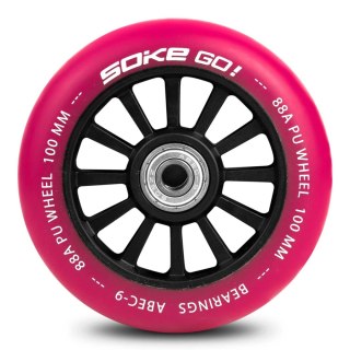 KÓŁKA DO HULAJNOGI 100 MM RUBINOWE 2 SZT