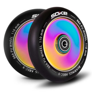KÓŁKA DO HULAJNOGI 110 MM PEŁNE RAINBOW 2SZT