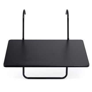 WYTRZYMAŁY STOLIK BALKONOWY 60X43CM SKŁADANY SOFOTEL SO-982 CZARNY