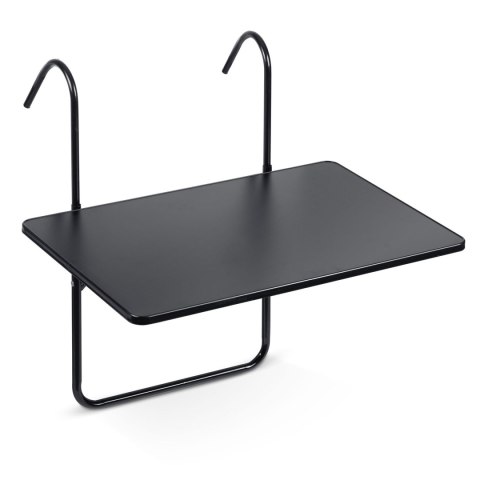 WYTRZYMAŁY STOLIK BALKONOWY 60X43CM SKŁADANY SOFOTEL SO-982 CZARNY