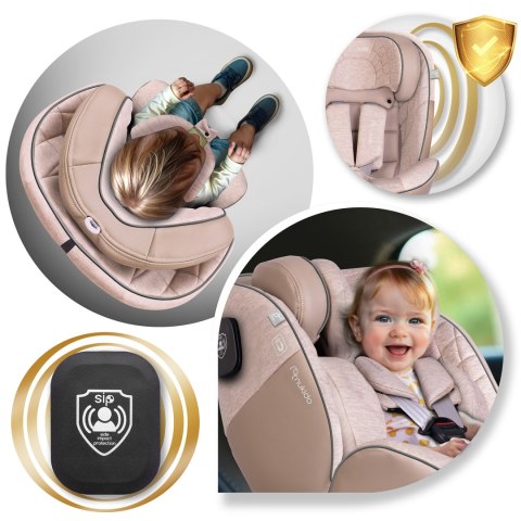 Fotelik samochodowy Nukido Aero Line beżowy 0-36 kg ISOFIX