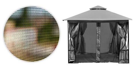 Moskitiera do pawilonu ogrodowego 3x3 m siatka z zamkami błyskawicznymi MultiGarden Moskitiera do pawilonu ogrodowego 3x3 m siatka z zamkami błyskawicznymi MultiGarden