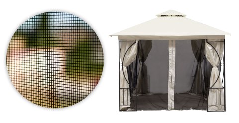 Moskitiera do pawilonu ogrodowego 3x3 m siatka z zamkami błyskawicznymi MultiGarden Moskitiera do pawilonu ogrodowego 3x3 m siatka z zamkami błyskawicznymi MultiGarden