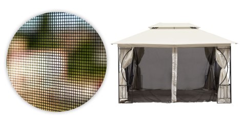 Moskitiera do pawilonu ogrodowego 3x4 m siatka z zamkami błyskawicznymi MultiGarden Moskitiera do pawilonu ogrodowego 3x4 m siatka z zamkami błyskawicznymi MultiGarden