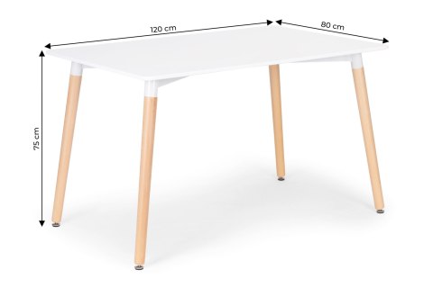 STÓŁ STOLIK PROSTOKĄTNY 120X80 CM NOWOCZESNY DO JADALNI SALONU KUCHNI MODERNHOME STÓŁ STOLIK PROSTOKĄTNY 120X80 CM NOWOCZESNY DO JADALNI SALONU KUCHNI MODERNHOME