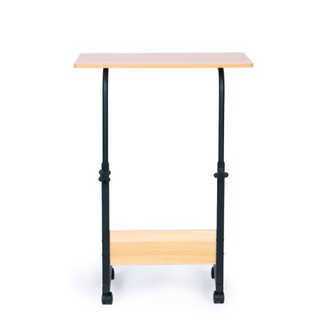 STOLIK POD LAPTOPA Z KÓŁKAMI BIURKO DOSTAWIANE DO FOTELA KANAPY BRĄZOWY MODERNHOME