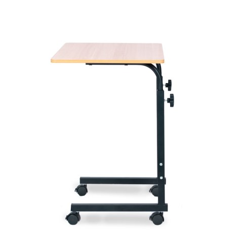STOLIK POD LAPTOPA Z KÓŁKAMI BIURKO DOSTAWIANE DO FOTELA KANAPY BRĄZOWY MODERNHOME