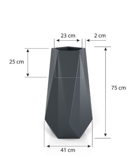 DESIGNERSKA DONICA MONUMO SIENA ANTRACYT