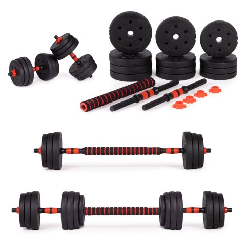 HANTLE REGULOWANE 2 X 10KG SZTANGA ZESTAW 20KG GRYF