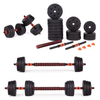 HANTLE REGULOWANE 2 X 20 KG SZTANGA ZESTAW 40 KG GRYF