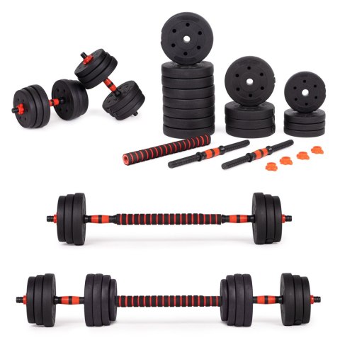 HANTLE REGULOWANE 2 X 20 KG SZTANGA ZESTAW 40 KG GRYF