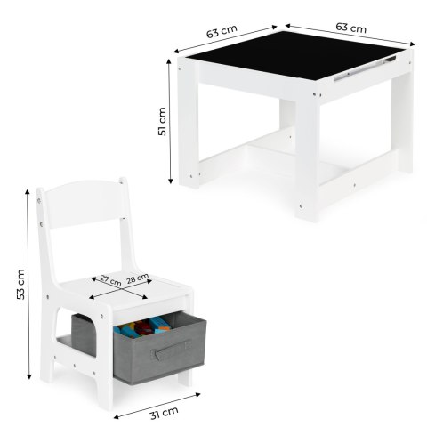 KOMPLET DLA DZIECI STOLIK I KRZESEŁKA DREWNIANE ECOTOYS