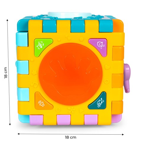KOSTKA EDUKACYJNA INTERAKTYWNA SORTER DŹWIĘKI 6W1