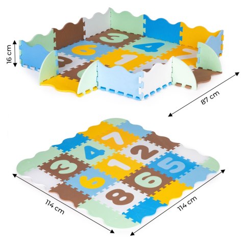 MATA PIANKOWA EDUKACYJNA KOJEC PUZZLE PODKŁAD DLA DZIECI