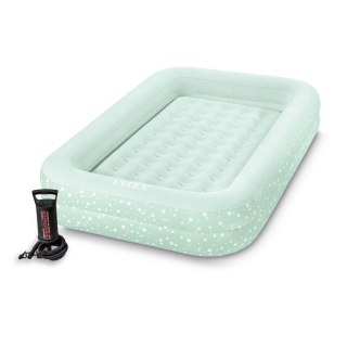MATERAC DMUCHANY Z BANDAMI GŁĘBOKIE ŁÓŻKO DLA DZIECKA + POMPKA INTEX 66810
