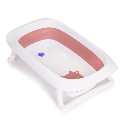 WANIENKA DLA DZIECI WANNA RÓŻOWA SKŁADANA Z ODPŁYWEM - KRÓWKA ECOTOYS
