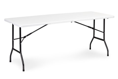 ZESTAW CATERINGOWY STÓŁ BANKIETOWY 180CM 2 ŁAWKI BIAŁY MODERNHOME