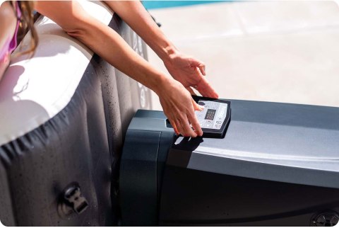 Nadmuchiwane jacuzzi ośmiokątne hydromasaż 6 os. 218x71 cm akcesoria premium INTEX 28462