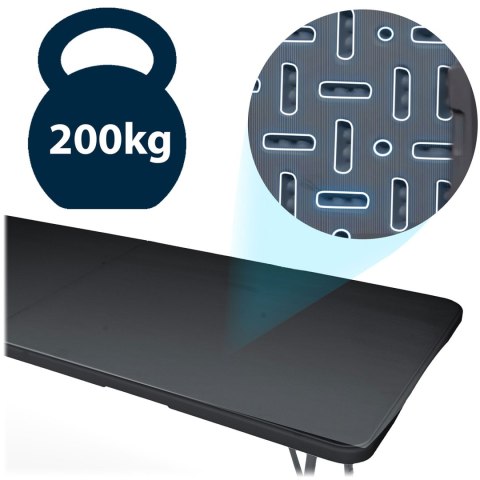 Stół cateringowy ogrodowy składany 244 cm Plonos czarny Stół cateringowy ogrodowy składany 244 cm Plonos czarny