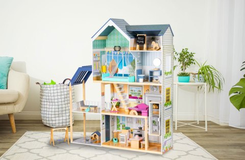 Domek dla lalek duży drewniany 138 cm Rezydencja Maya 28 el. ECOTOYS Domek dla lalek duży drewniany 138 cm Rezydencja Maya 28 el. ECOTOYS
