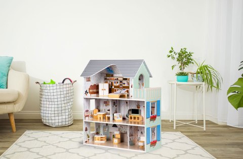 Domek dla lalek z meblami Rezydencja Emma ECOTOYS Domek dla lalek z meblami Rezydencja Emma ECOTOYS