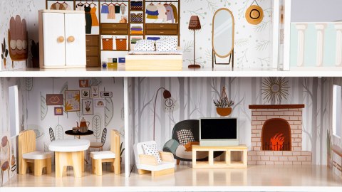 Domek dla lalek z meblami Rezydencja Emma ECOTOYS Domek dla lalek z meblami Rezydencja Emma ECOTOYS