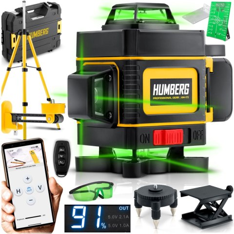 Laser krzyżowy w walizce + statyw Humberg HM-172 Laser krzyżowy w walizce + statyw Humberg HM-172