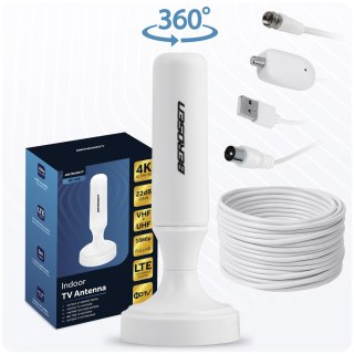 Antena wewnętrzna 360 stopni TV ultra HD 4K Berdsen BD-956 biała