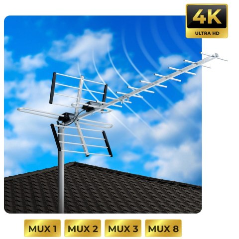 Antena zewnętrzna kierunkowa TV ultra HD 4K Berdsen BD-951