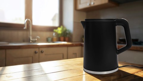 Czajnik elektryczny bezprzewodowy turystyczny 1500 W 1.2 l obrotowy czarny