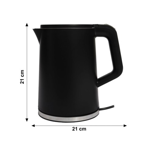 Czajnik elektryczny bezprzewodowy turystyczny 1500 W 1.2 l obrotowy czarny